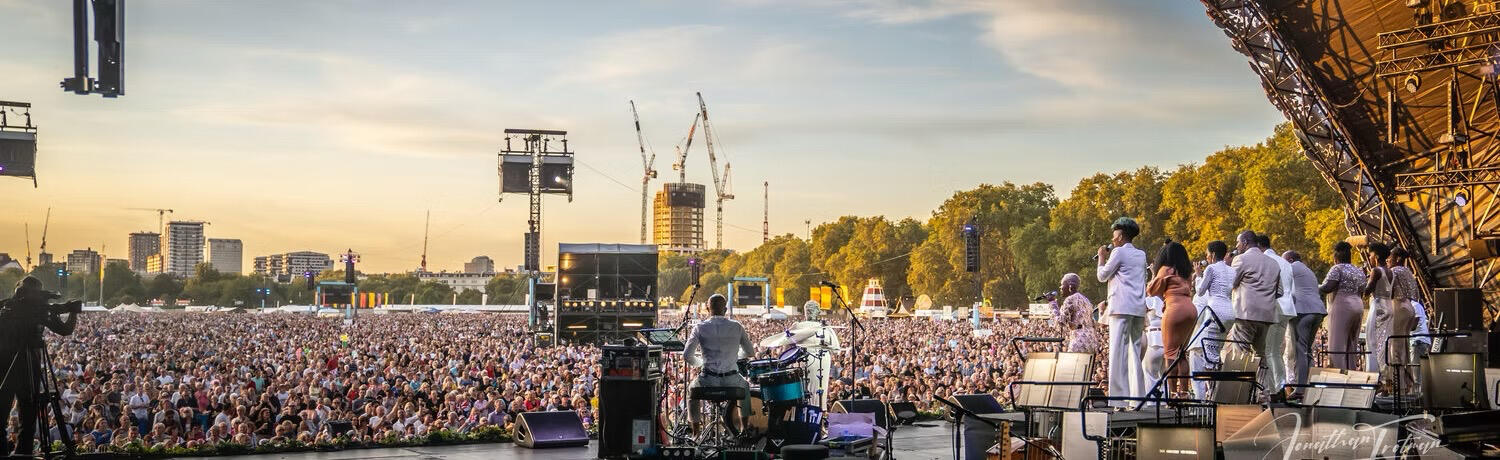 Chris Performing at the British Summertime Festival to 65,000 people in Hyde Park